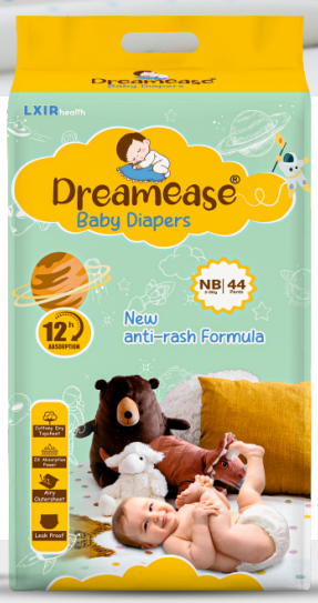 Dreamease Baby Diapers – Soft, Dry & Rash-Free Care